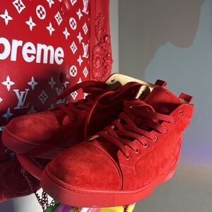 Christian Louboutin mens sneakers Louis Orlato red size 45 lightly used